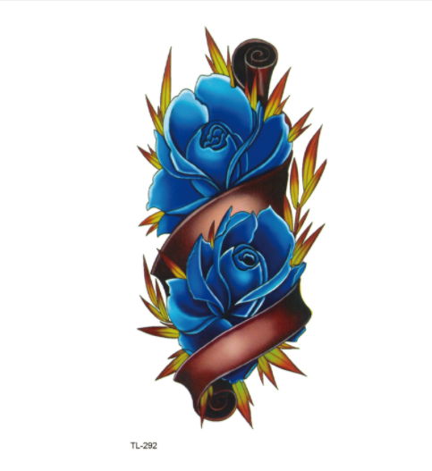 The Other Side Flower Tattoo Stickers Waterproof Tattoo