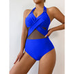 New Fashion One-piece Swimsuit Solid Color