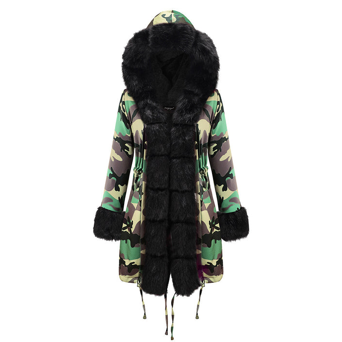 Plus Velvet Warmth And Thick Mid-length Cotton Coat