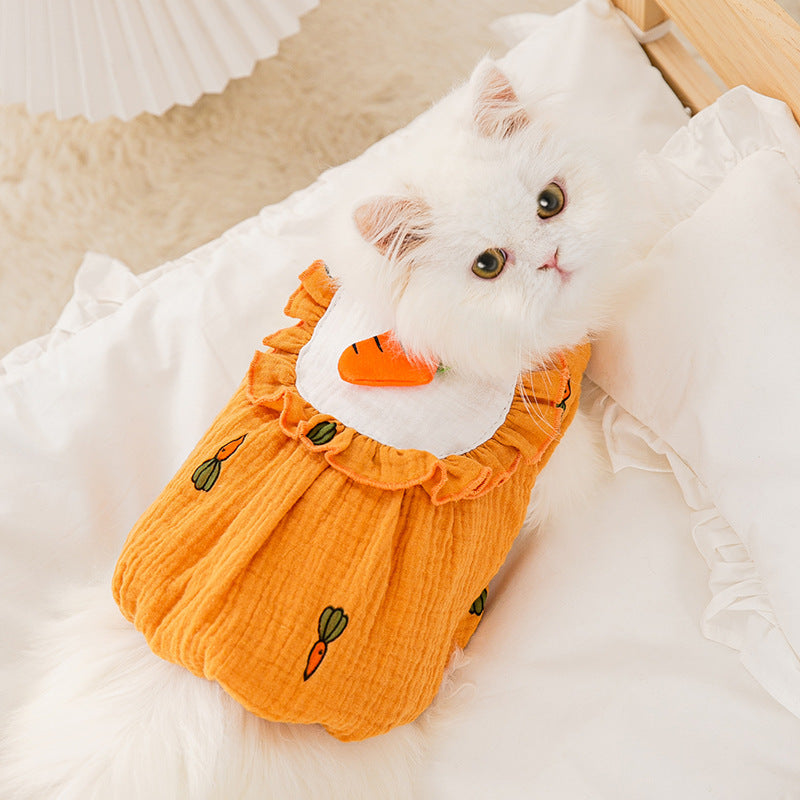 Kitten Carrot Vest Clothes Keep Warm In Winter