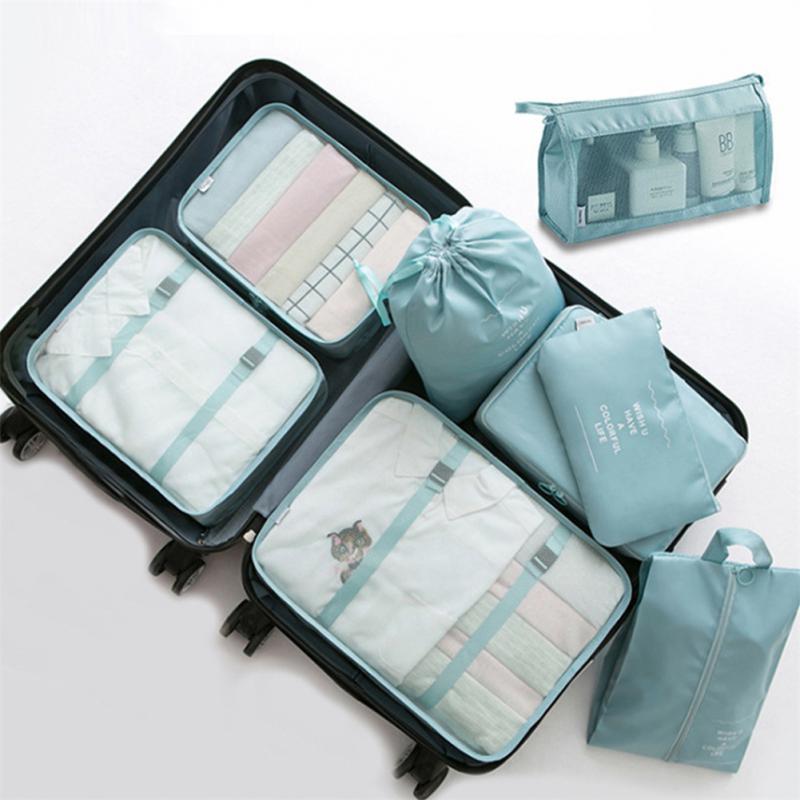 Alpcamers  8-piece Set Luggage Divider Bag Travel Storage Clothes
