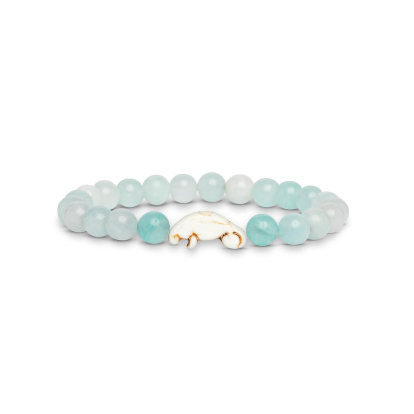 8mm Natural Stone Manatee Amazonite Bracelet