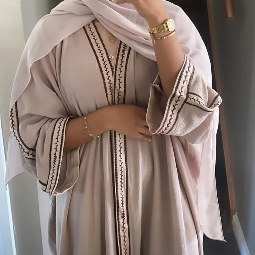 Embroidered Lace Dress Robe