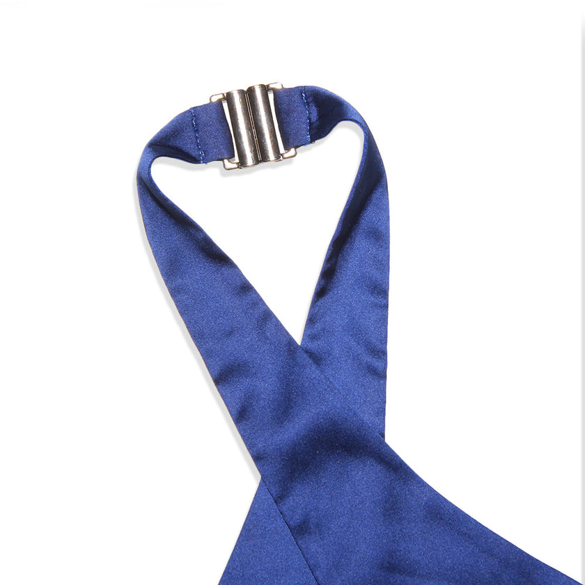 Cutout Halterneck Satin Party Bag Hip Skirt Dress