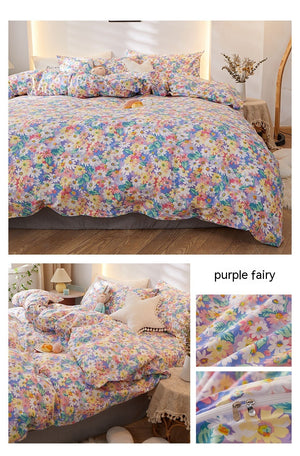 Pure Cotton Bedding Set Of Four Pieces