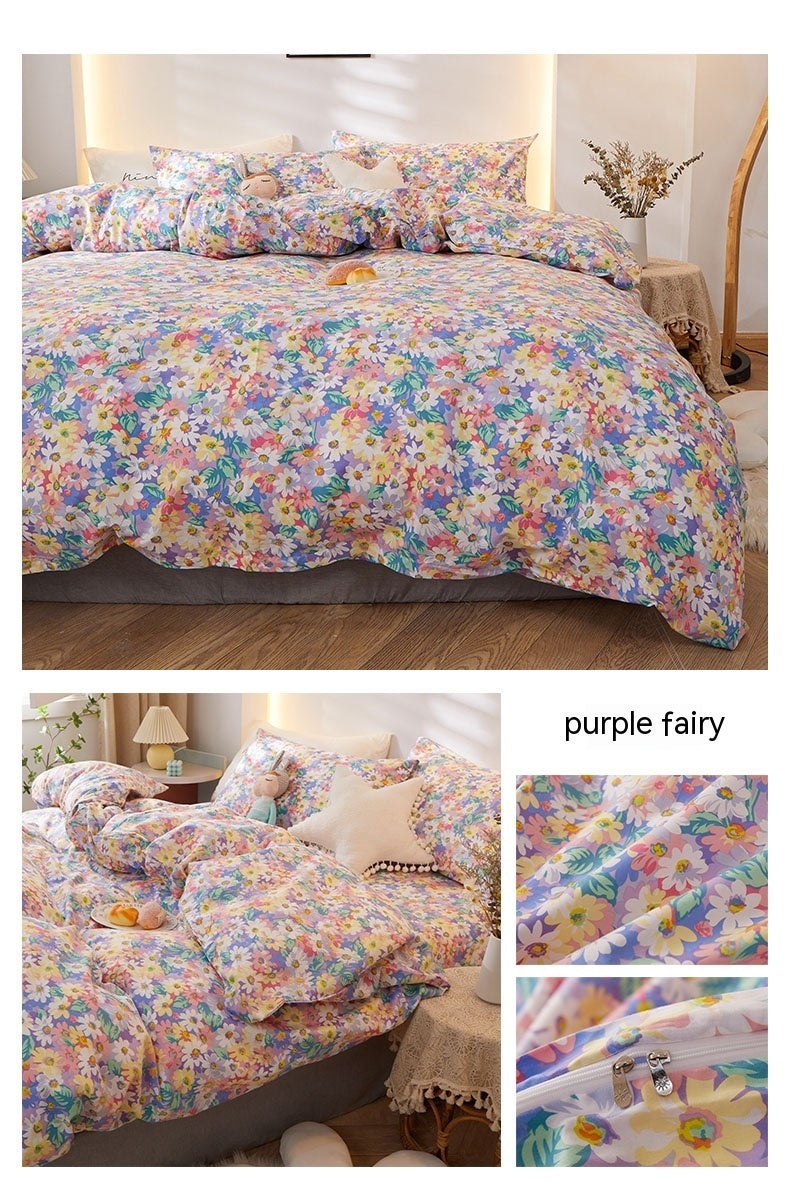 Pure Cotton Bedding Set Of Four Pieces