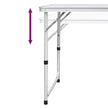 Folding Camping Table, Height Adjustable,   Camping Table with 4