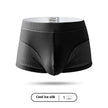 Ice Silk Men's Boxer Briefs Summer Breathable Mesh Hollow Out