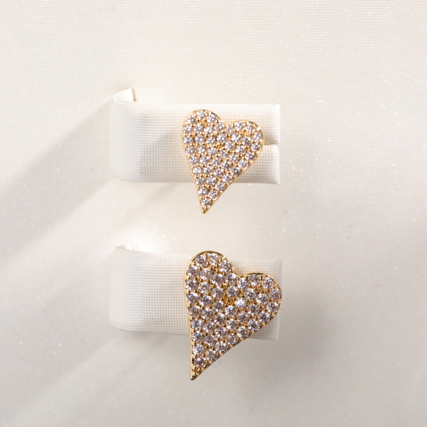Copper Inlaid Zircon Long Peach Heart Earrings Chain Earrings Heart-shaped