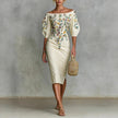 New Off-shoulder Waist Dress For Women