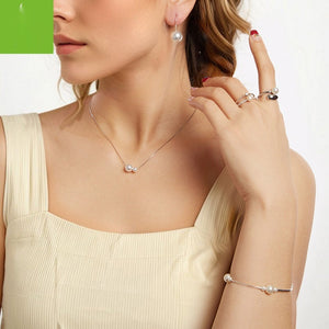 S925 Sterling Silver Shell Pearls Bracelet