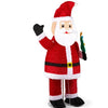 6FT Lighted Santa Christmas Yard Decorations, Pre-lit Pull Up Santa Waving Hand With 180 LED Warm White Lights And Ropes Stakes For Xmas Outdoor Holiday Indoor Decor Lighted Holiday Displays