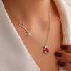December Birthday Stone Letter Necklace