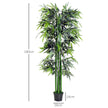6ft Artificial Bamboo Tree Plant Greenery In A Pot For Home Office Planter 1.8M