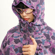 Winter Camouflage White Duck Down Three-proof Warm Coat For Women