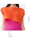 Women's Color Matching Irregular Fashion Tops T-shirt