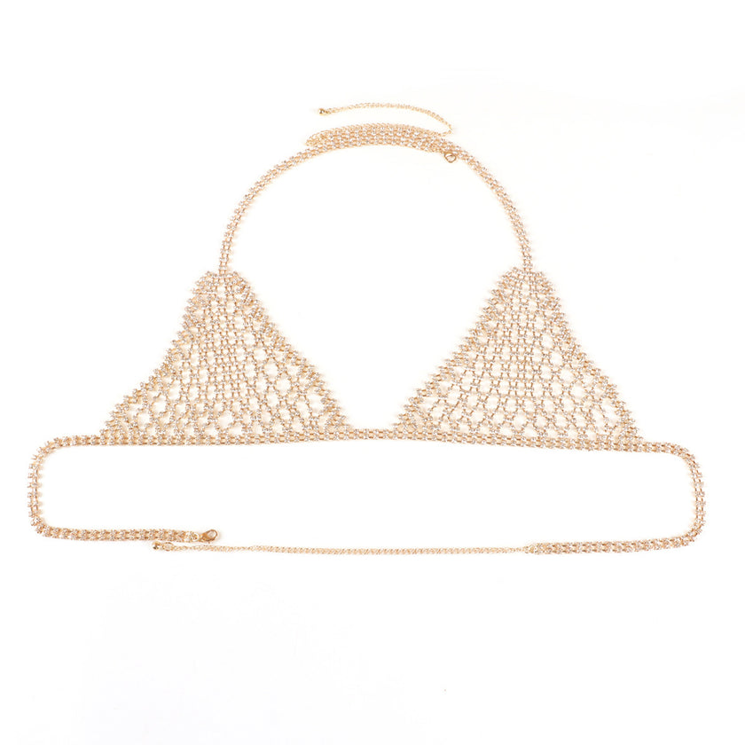 Personalized Beach Party Sexy Bikini Rhinestone Underwear Body Chains Women