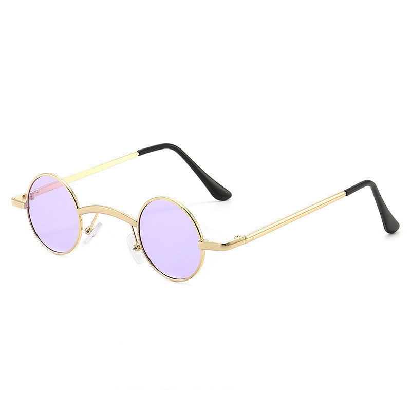 Men And Women Fashion Retro Small Round Frame Sunglasses