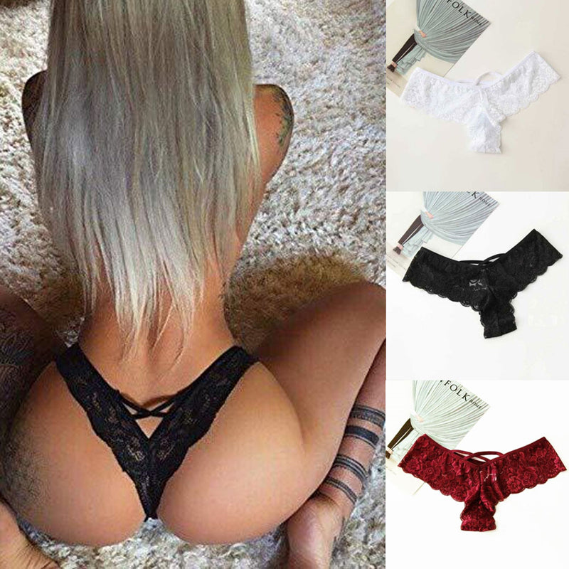 Lingerie Ladies Underwear Seamless Lace Panties Bikini Panties Thong Panties Briefs Tan a Women's Thong S-3XL