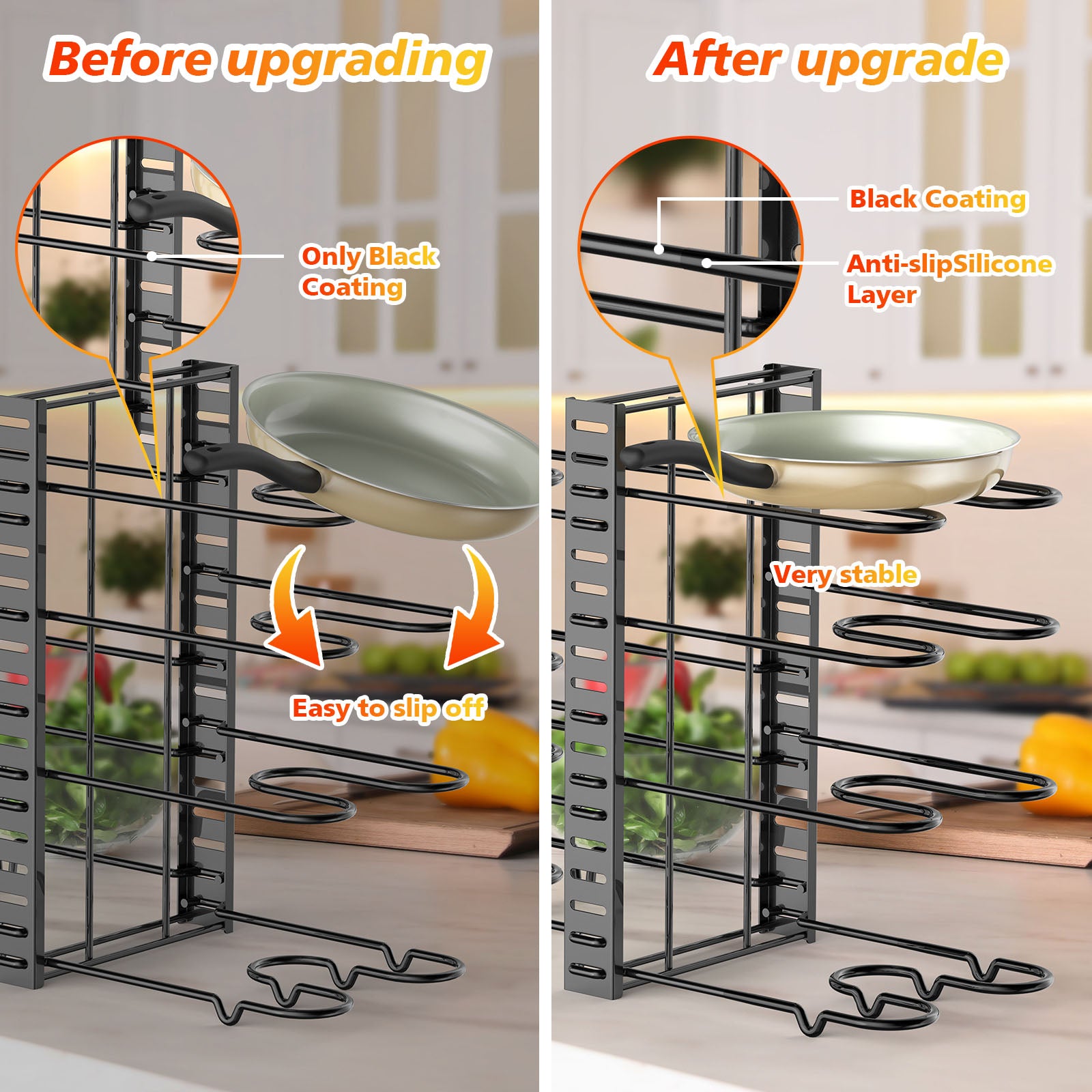 Pot And Pan Organizer,  8 Tier Pot Racks
