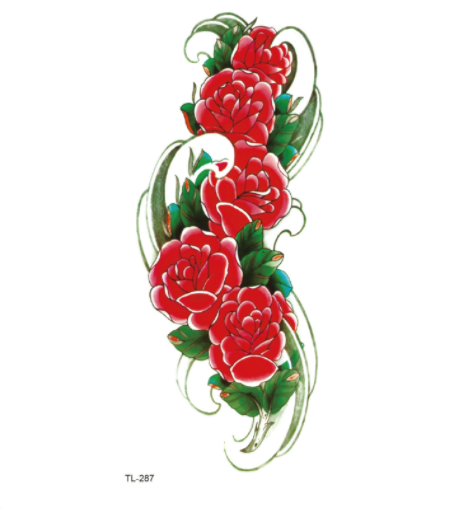 The Other Side Flower Tattoo Stickers Waterproof Tattoo