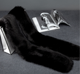 Fur long scarf