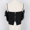 Womens Summer Petal Feather Camisole Wrapped Chest