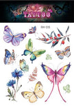 Waterproof Glitter Butterfly Tattoo Stick Gradient Tattoo