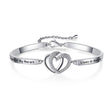 Micro-inlaid Heart-to-heart Print Bracelet Wrist Ring Women