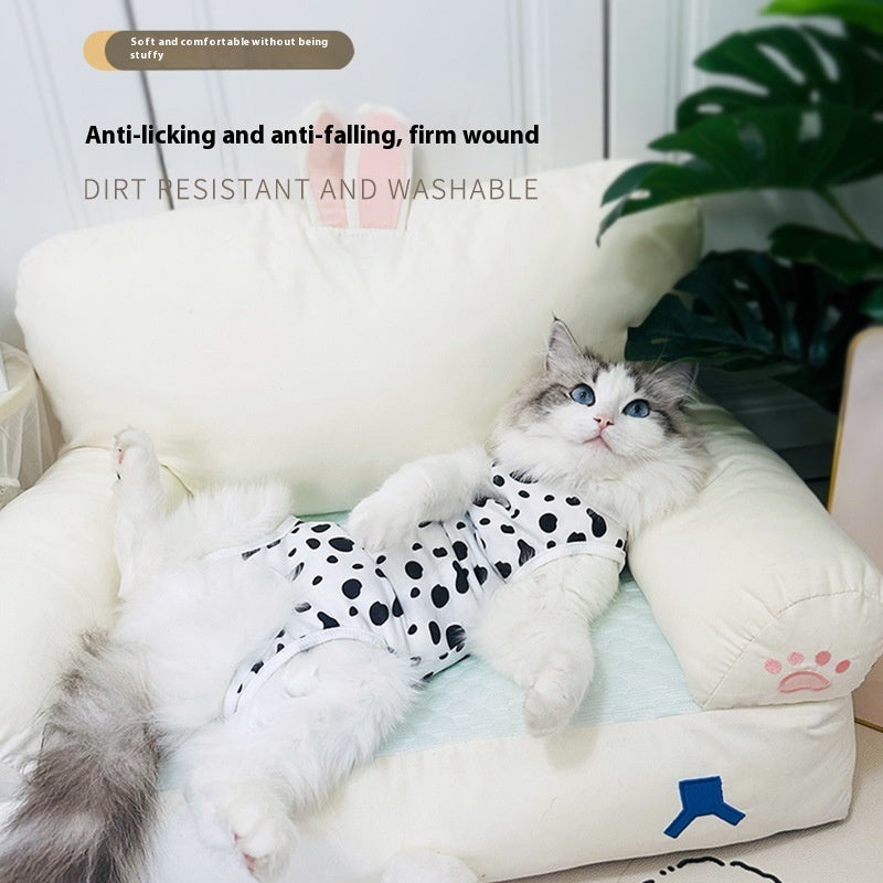 Cat Sterilization Clothing Female Cat Surgical Gown Breathable Clothes