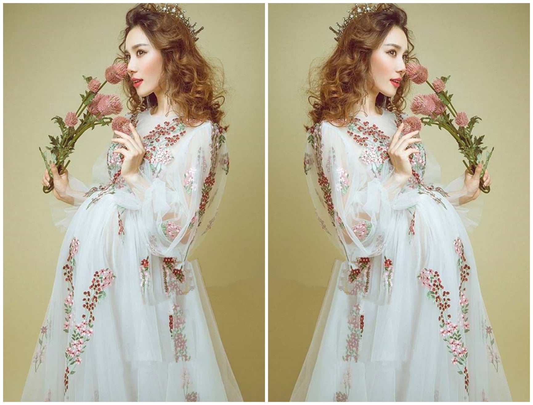 Sweet Retro Style Maternity Photo Photo Clothing Lace Skirt