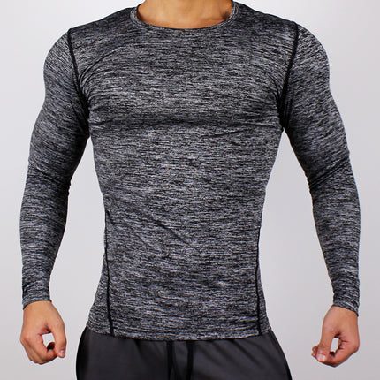 Long-sleeved fitness clothes tights basketball T-shirt
