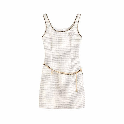 Fashion Gold Classic Style Slimming Temperament Chain Dress