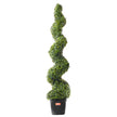 VEVOR 2 Pack 5' Artificial Boxwood Topiary Tree Faux Plant UV Decor In Outdoor