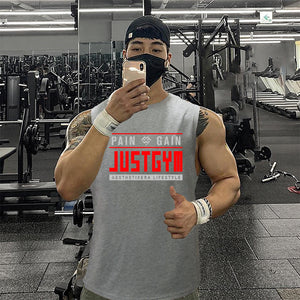 Men's Sports Fitness Cotton Sleeveless T-Shirt