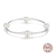 S925 Sterling Silver Shell Pearls Bracelet