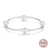 S925 Sterling Silver Shell Pearls Bracelet