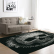 Skull head living room carpet