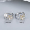 Color Separation Flower Pearl Ring S925 Silver Ring Adjustable