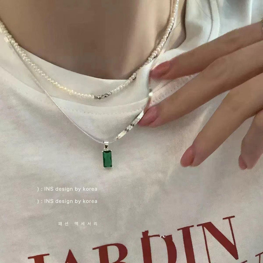 Ins Girl Special-interest Design Color Rhinestone Snake Bones Chain