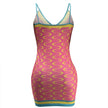 Ladies' Printed V-neck Slim Fit And Fashionable Dress
