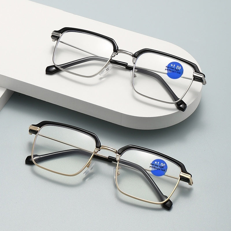 Photosensitive Color Changing Glasses HD Men's Anti-blue Light Reading Glasses