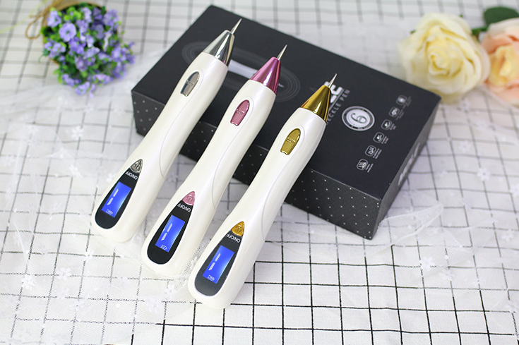 Small White Point Pen Tool Skin Care Laser Mole Tattoo Freckle Removal Pen LCD Sweep Spot Mole Removing