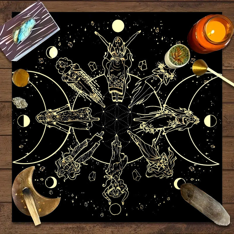 Tarot Board Game Flower Butterfly Decorative Cloth