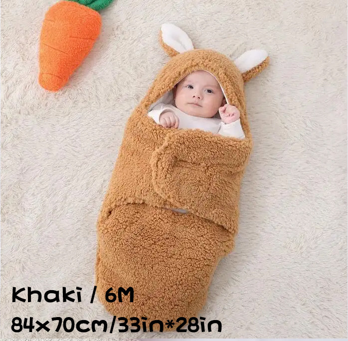 Super Soft Baby Sleeping Bag Fluffy Fleece Newborn Blanket Swaddle Blankets, Unisex Baby Wrap For Newborn Baby