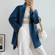 High-end nightgown water ripple double-sided cashmere coat women lace wool