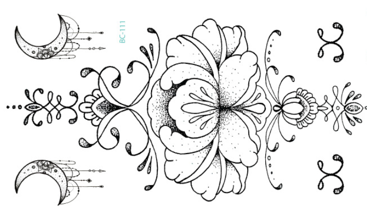 Supply new color tattoo stickers waterproof personality fashion chest stickers sternal stickers tattoo stickers tattoo