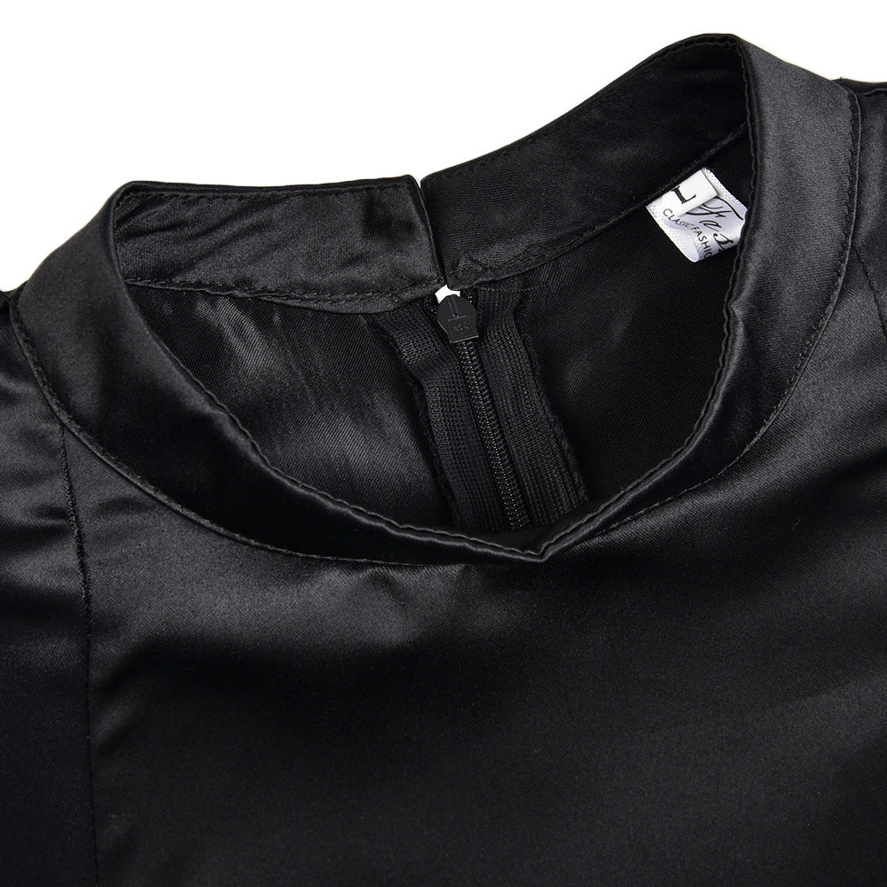 Black short sleeve women's dress