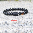 Twelve Constellation Elastic Bracelet Men Obsidian Couple