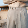 Woolen Suit Pants For Men With A Slim Fit, Straight Tube, And Relaxed Drape Feel